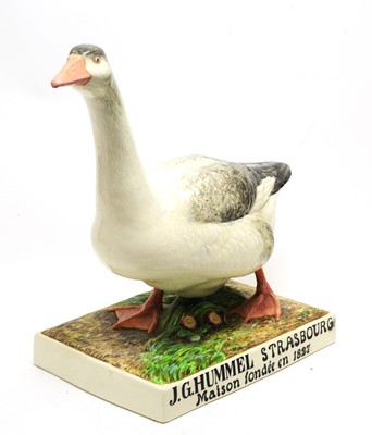 Lot 555 - Sarreguemines earthenware Goose advertising figure