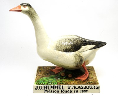 Lot 555 - Sarreguemines earthenware Goose advertising figure