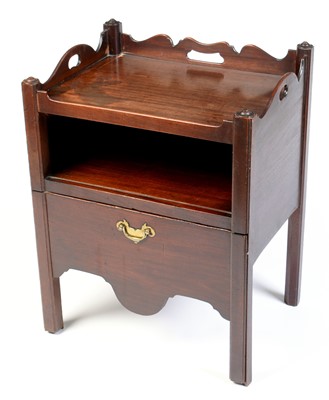 Lot 626 - A George III mahogany tray top  nightstand