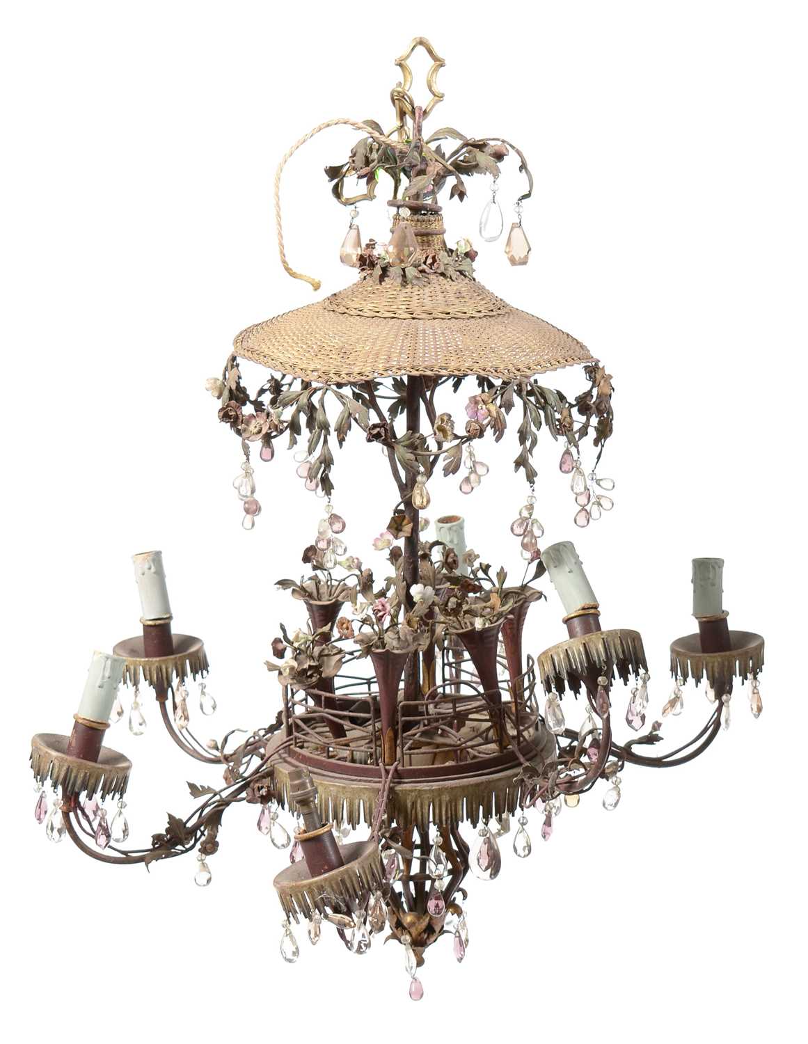 Lot 795 - Early 20th Century pagoda chandelier