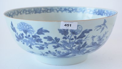 Lot 451 - 18th Century Chinese blue and white bowl