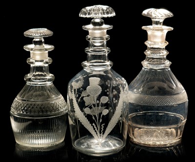 Lot 577 - Three 19th Century decanters