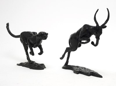 Lot 810 - Four bronze African animals by Jonathan Sanders