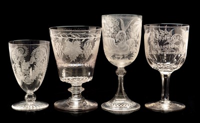 Lot 587 - Four 19th Century glasses