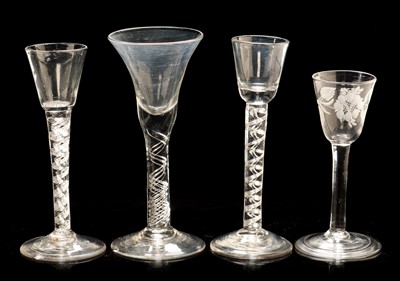 Lot 558 - Four Georgian wine glasses