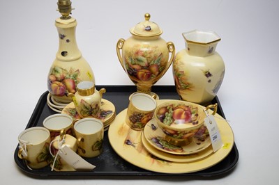Lot 280 - Qty. of Aynsley 'Orchard Gold' fruit decorated porcelain.