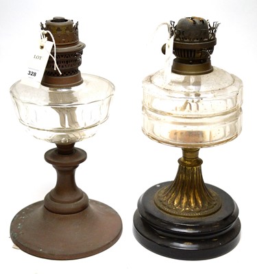 Lot 328 - Two late Victorian oil lamp bases
