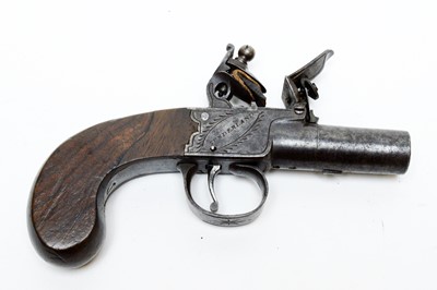 Lot 1082 - An early 19th Century flintlock pocket pistol by Richard Booth of Sunderland.
