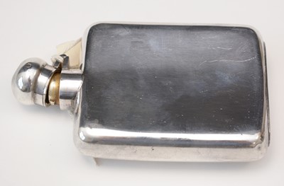 Lot 185 - Silver hip flask.