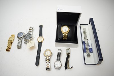 Lot 249 - Seiko chronograph; and other watches.
