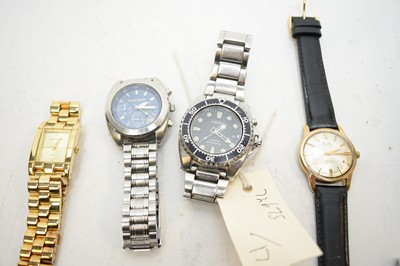 Lot 249 - Seiko chronograph; and other watches.
