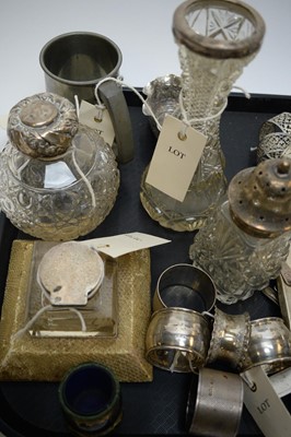 Lot 184 - Selection of silver and silver-mounted items.