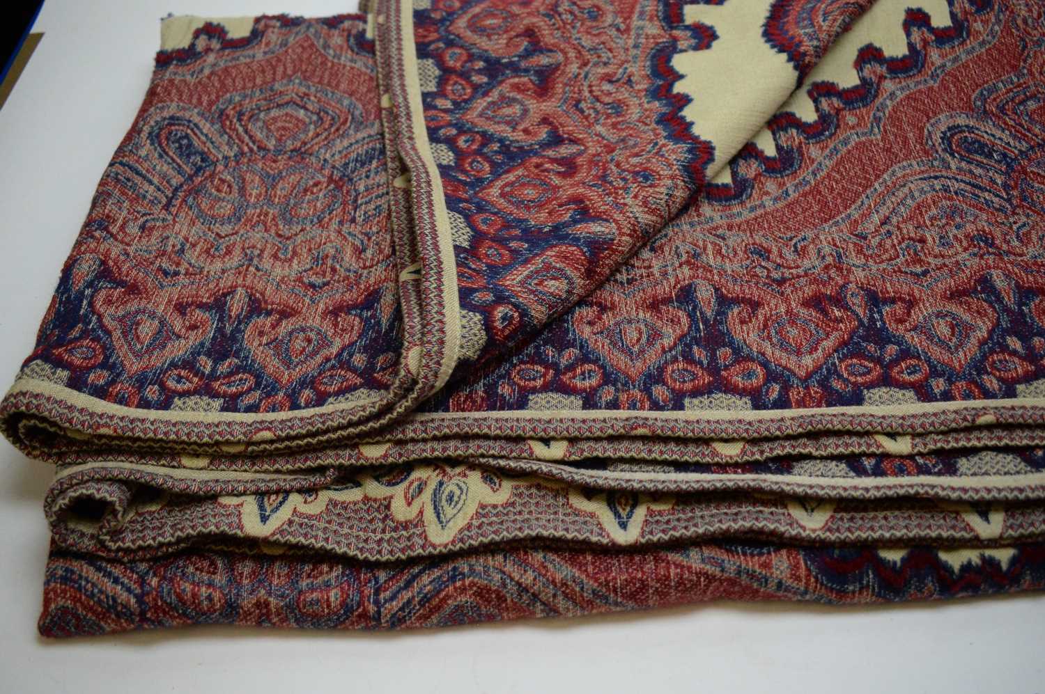 Lot 489 Pair of Mulberry paisley pattern throws.