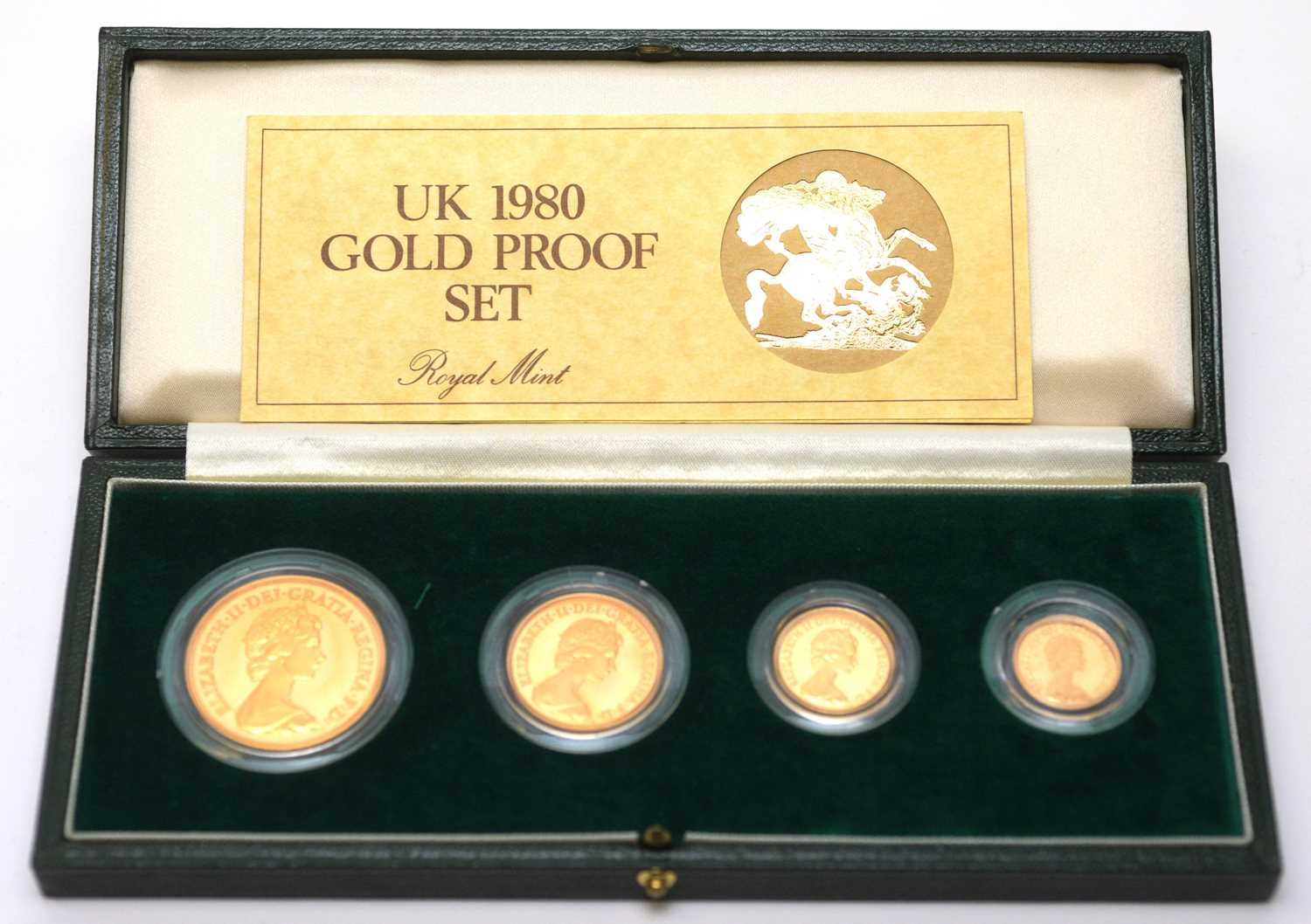 Lot 4 - 1980 four coin gold proof sovereign set
