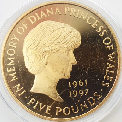 Lot 8 - A 1999 Diana gold proof crown