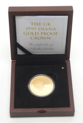 Lot 8 - A 1999 Diana gold proof crown