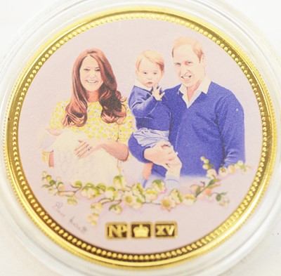Lot 9 - A 9ct gold medallion Commemorating the Birth of Princess Charlotte