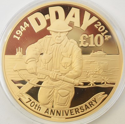 Lot 10 - A D-Day 70th Anniversary gold 5oz coin
