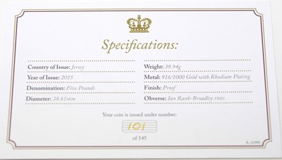 Lot 12 - Her Majesty Queen Elizabeth II Longest Reigning Monarch £5 gold proof coin