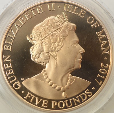 Lot 16 - The House of Windsor Centenary gold £5 piedfort coin