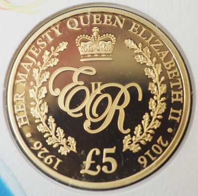 Lot 17 - Her Majesty The Queen's 90th Birthday gold coin presentation cover