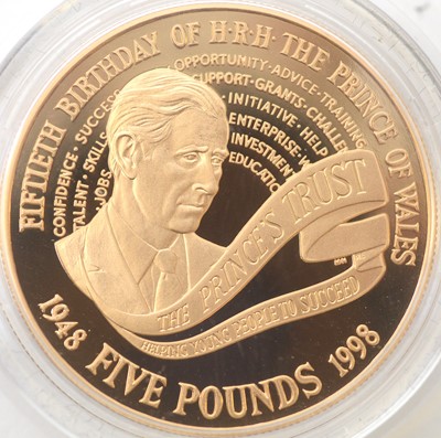 Lot 18 - H.R.H. Prince of Wales 50th Birthday gold proof crown