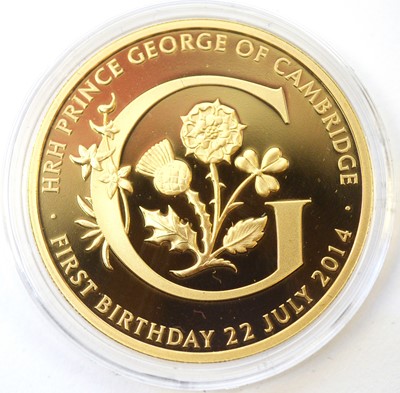 Lot 24 - H.R.H. Prince George of Cambridge 1st Birthday 1oz gold coin