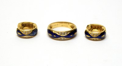 Lot 40 - Faberge matching ring and earrings