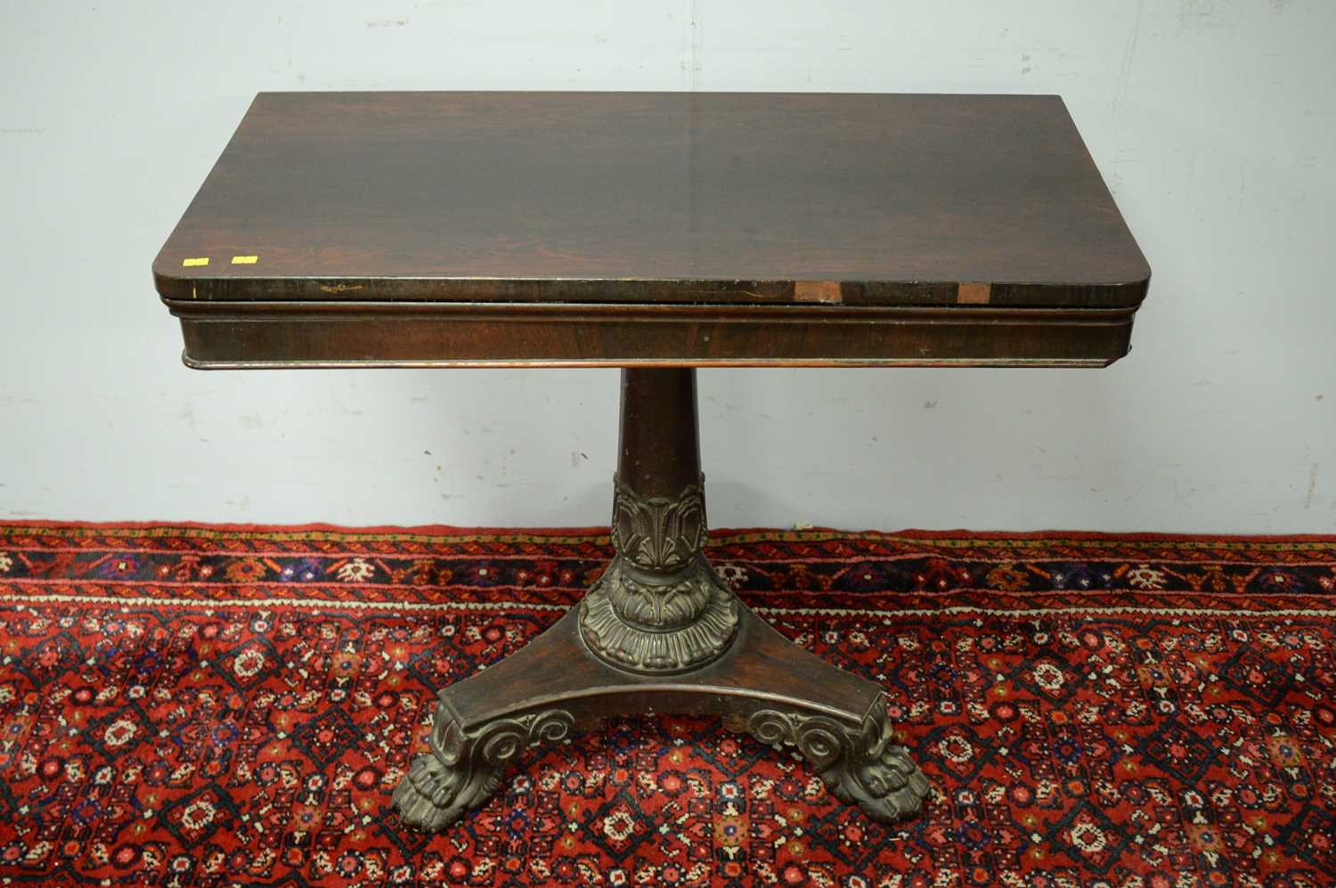 Lot 79 - William IV rosewood card table.
