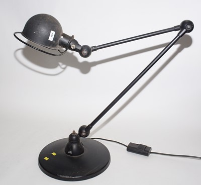 Lot 486 - A French Jieldé anglepoise lamp in black.