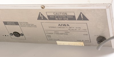 Lot 724 - An Aiwa F770 stereo cassette deck.