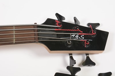 Lot 809 - H&S twin neck electric Bass guitar