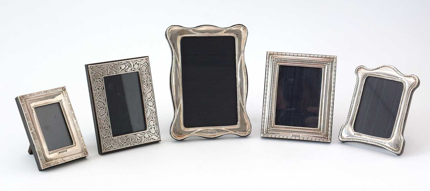 Lot 240 - Selection of silver-mounted photograph frames.