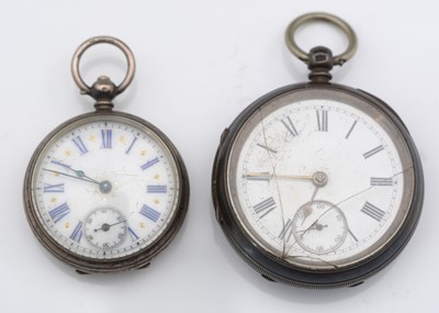 Lot 303 - Plated cased Goliath pocket watch; and three other watches, various.