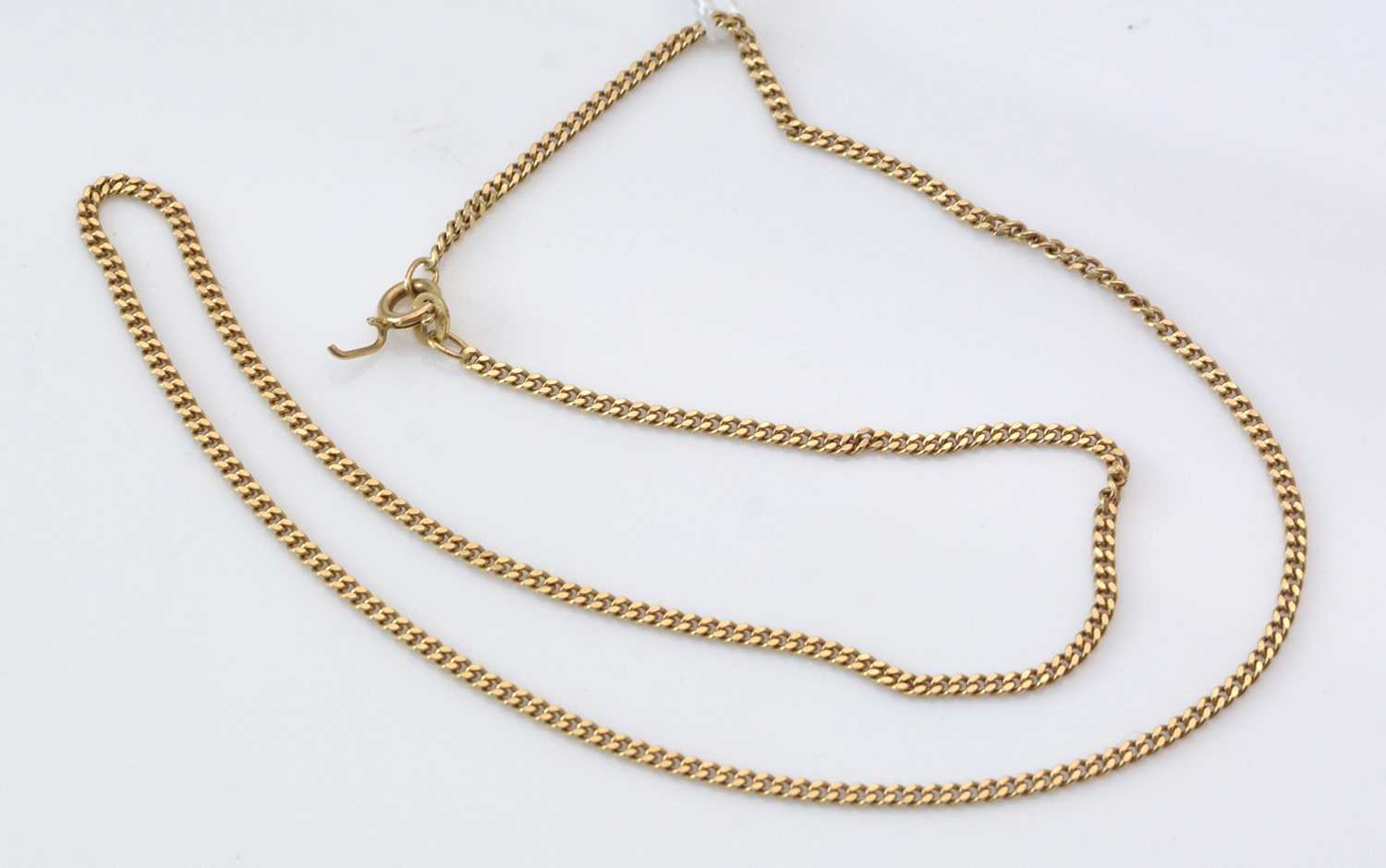 Lot 285 - 18ct. yellow gold chain necklace.