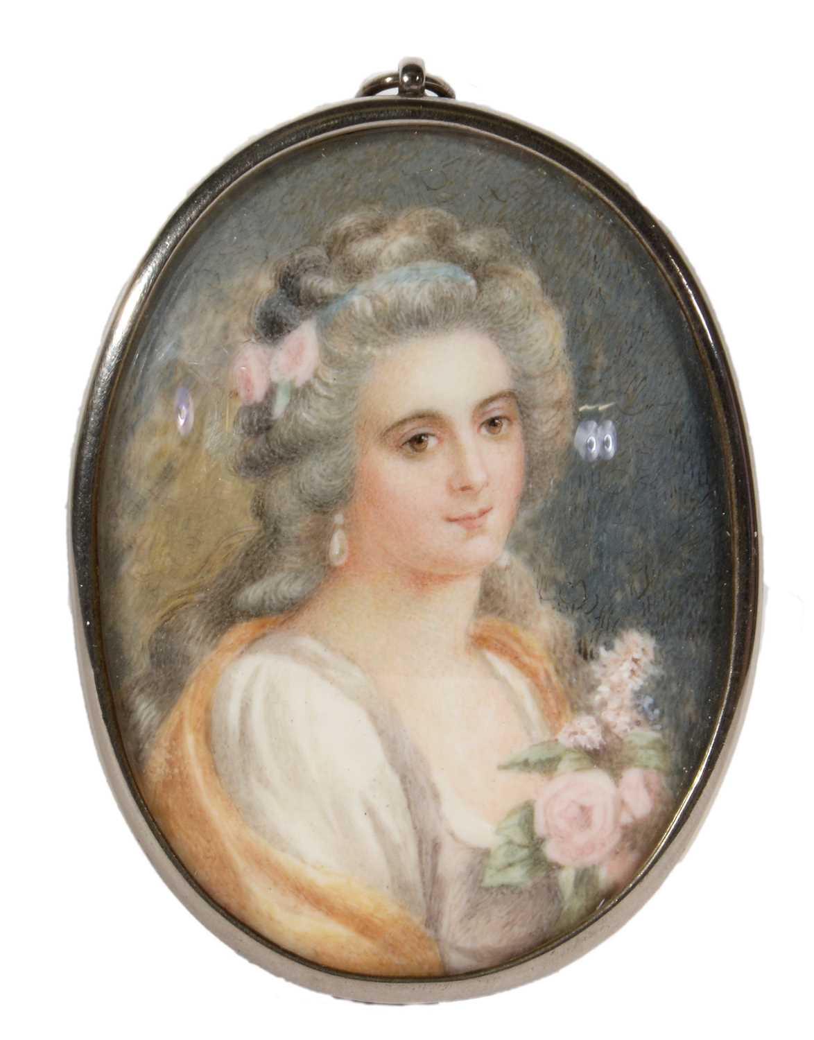 Lot 87 - French School, late 18th Century - Portrait miniature