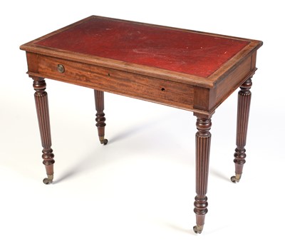 Lot 679 - William IV mahogany writing desk stamped Gillow