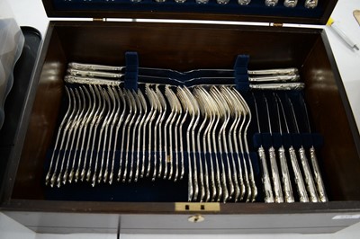 Lot 439 - EPNS King's pattern canteen of cutlery.
