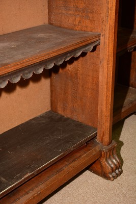 Lot 640 - Victorian oak open bookcase