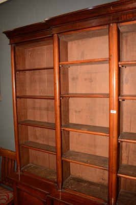 Lot 644 - Victorian mahogany breakfront bookcase