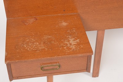 Lot 860 - Austinsuite, oak veneered double headboard with integral bedside cabinets