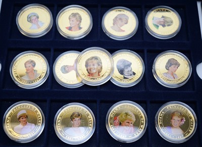 Lot 38 - Princess Diana interest proof coins