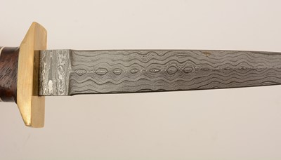 Lot 1085 - 20th Century Damascus Commando style knife
