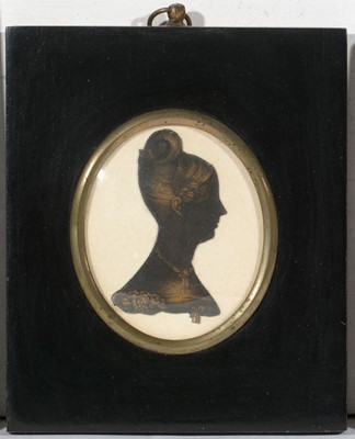 Lot 90 - British School, 19th Century - Portrait silhouettes