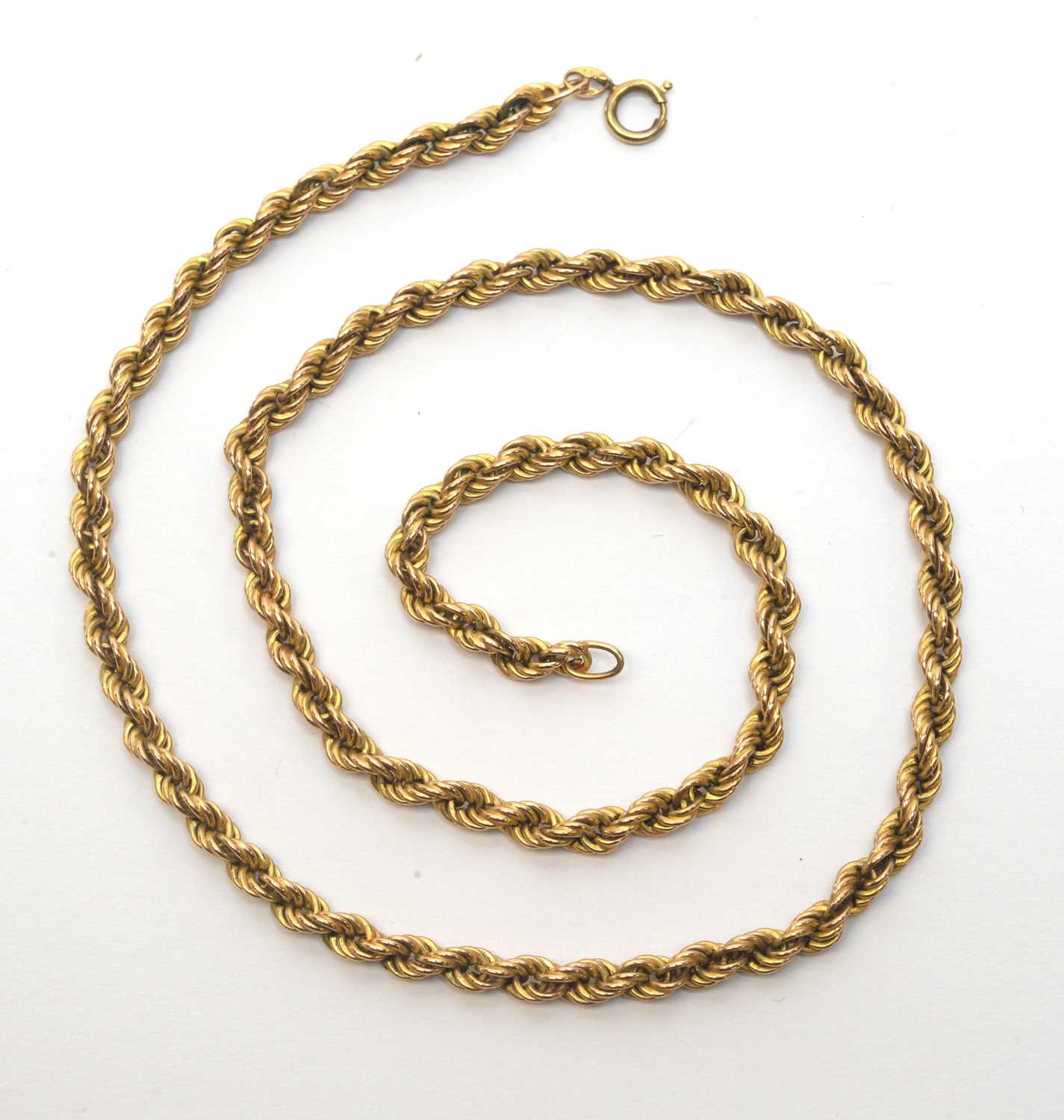 Lot 218 - 9ct yellow gold twist necklace