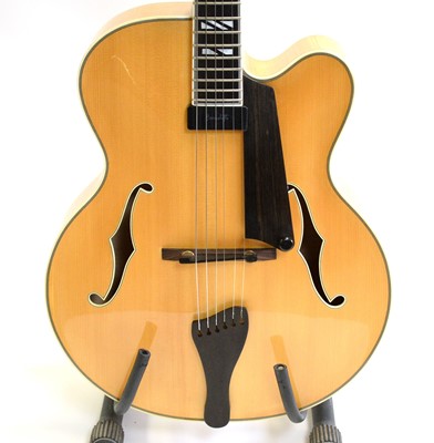 Lot 814 - A Luthier made Benedetto style single cutaway Jazz Guitar