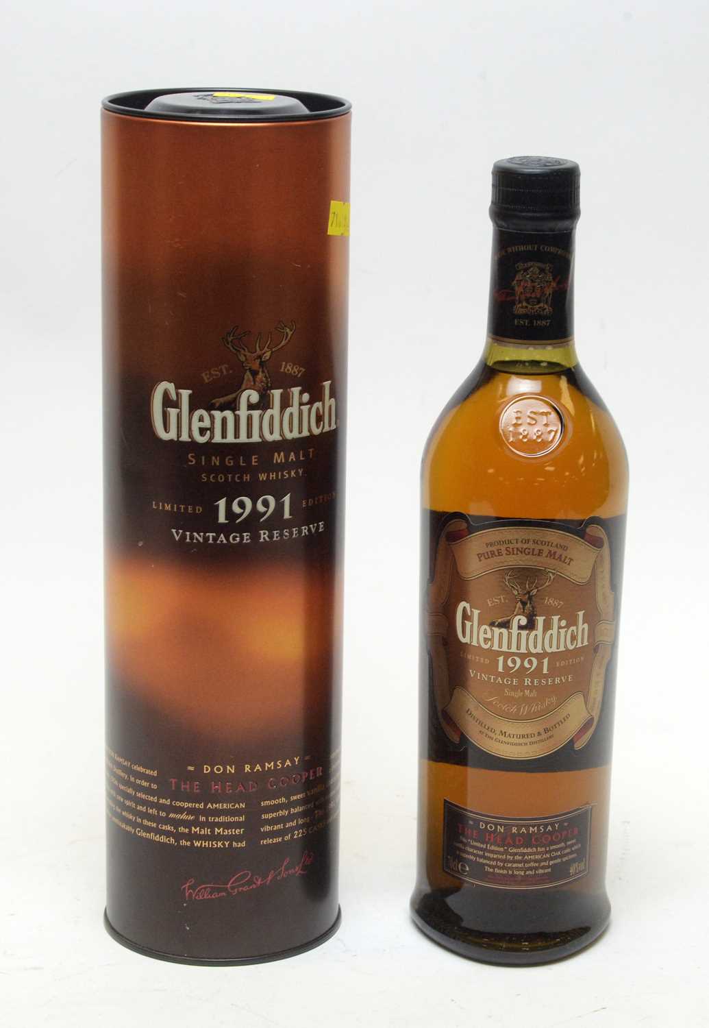 Lot 9 - Glenfiddich 1991 Vintage Reserve Don Ramsay L.E. Single Malt Scotch Whisky.