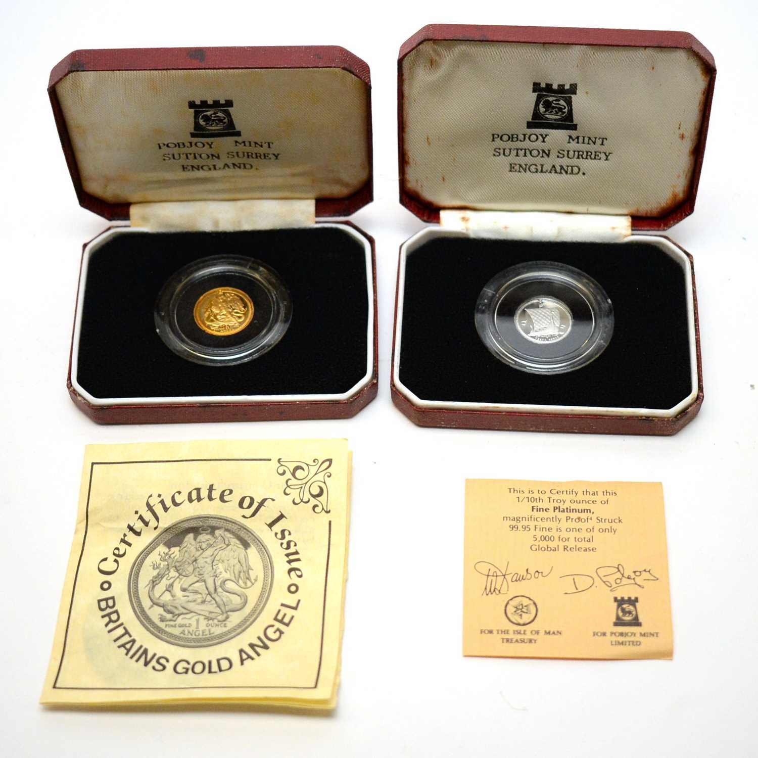 Lot 40 - Pobjoy gold and platinum coins