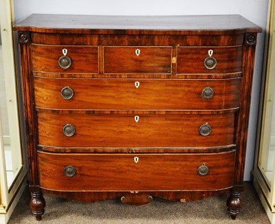 Lot 81 - A Regency mahogany bowfront chest of drawers
