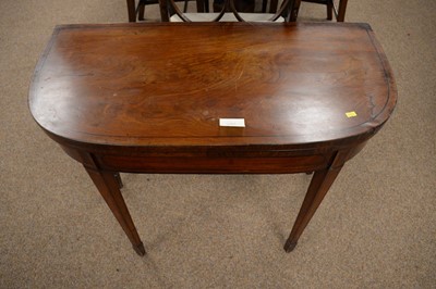 Lot 29A - A 19th Century mahogany and ebony lined card table